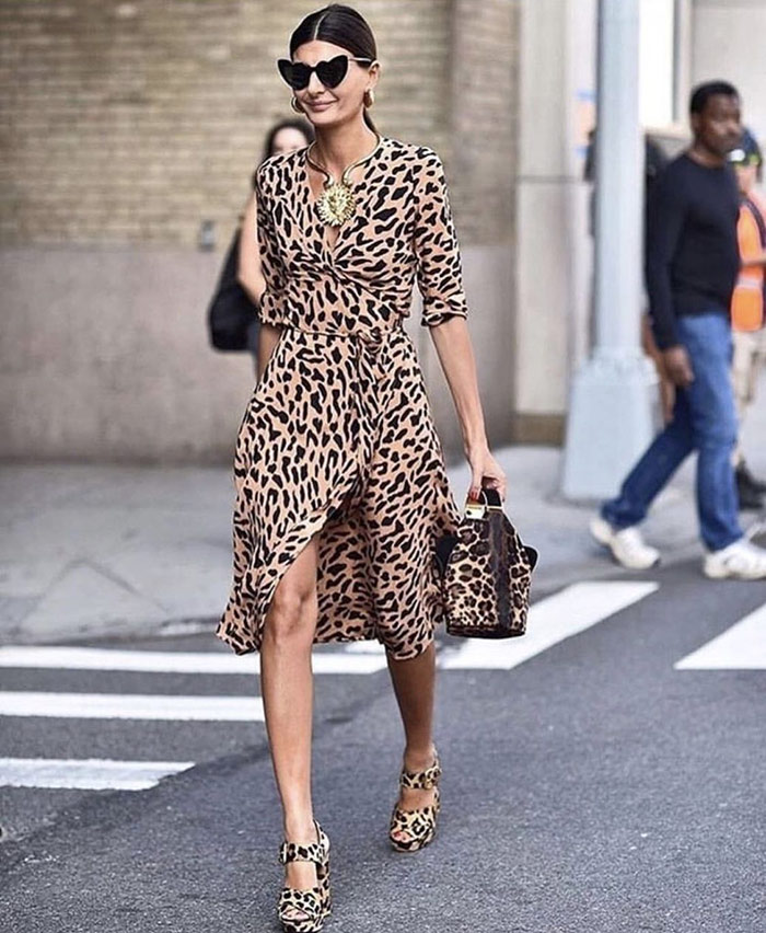 Milan Fashion Week Street Style Wrap Dress